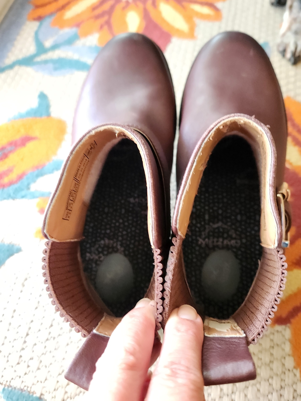 Vionic Brown Ankle Boots with Gold Buckle - Picture 7 of 10